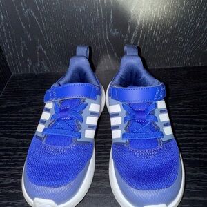 Adidas Blue and White Sneakers with Signature Stripes